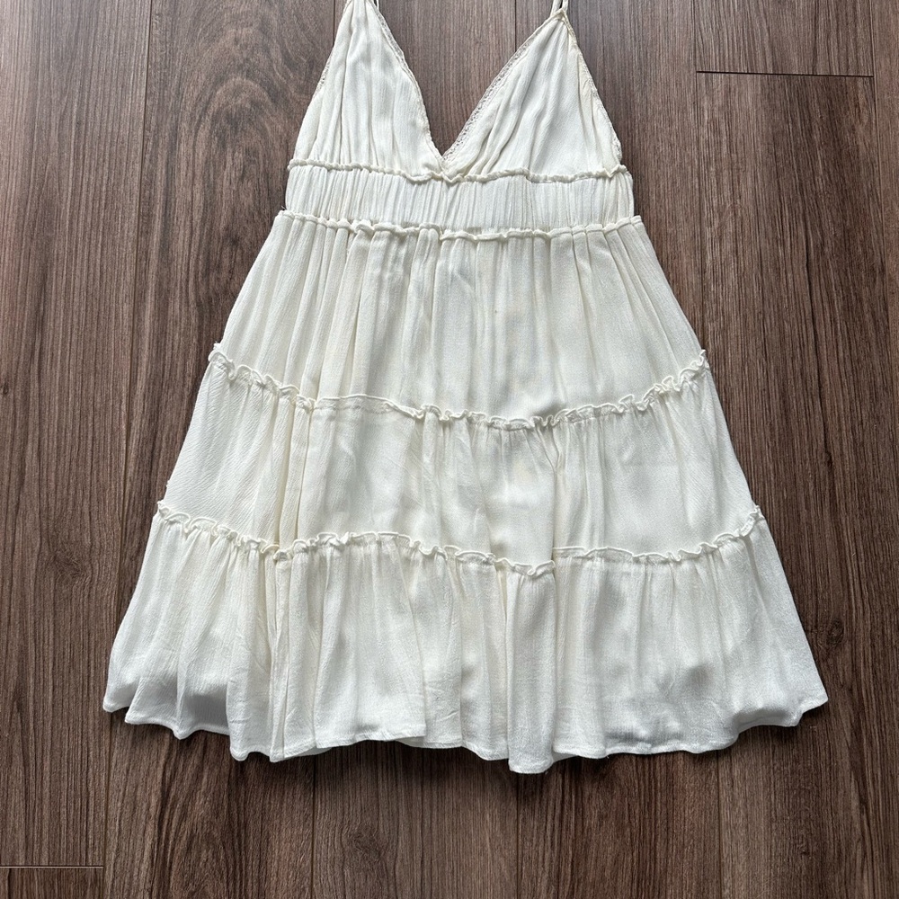 Cotton Candy LA White Tiered Dress